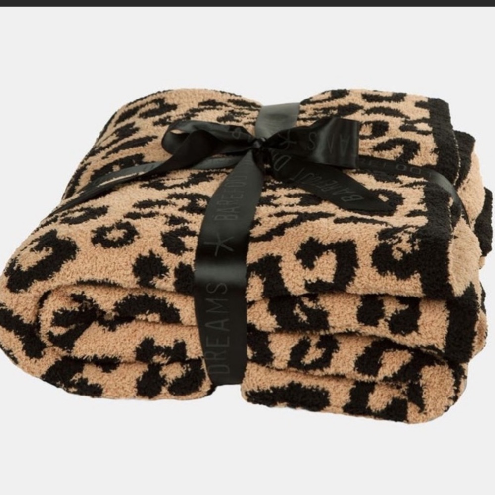 Barefoot Dreams Cozychic Barefoot in the Wild Throw, Camel/black